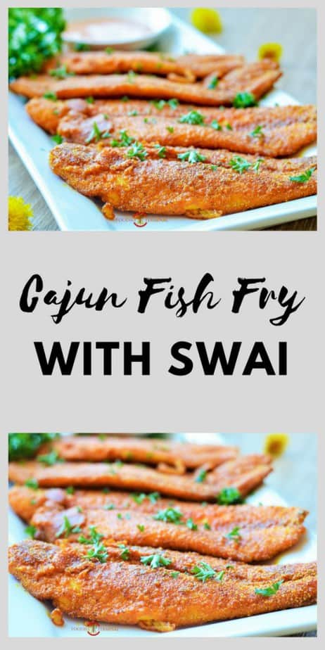 Cajun Fish Fry placed over a tray pin image