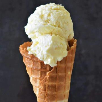 ice-cream in a cone