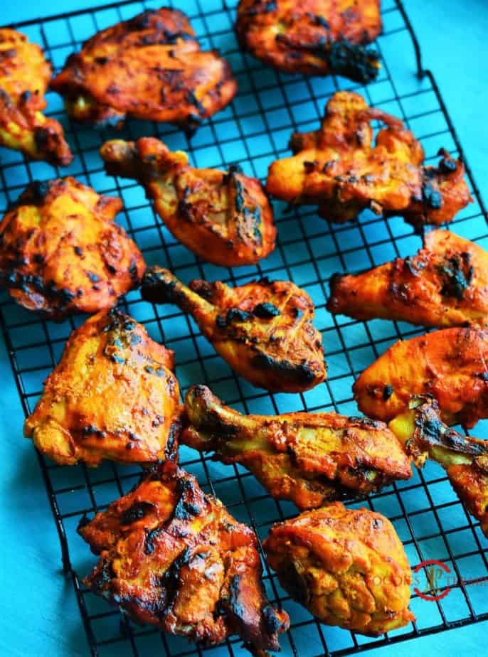 The Best Tandoori chicken, chicken tandoori in oven, chicken tandoori recipe, tandoori chicken recipe, how to make tandoori chicken without a tandoor, how to make chicken tandoori, restaurant style chicken tandoori.