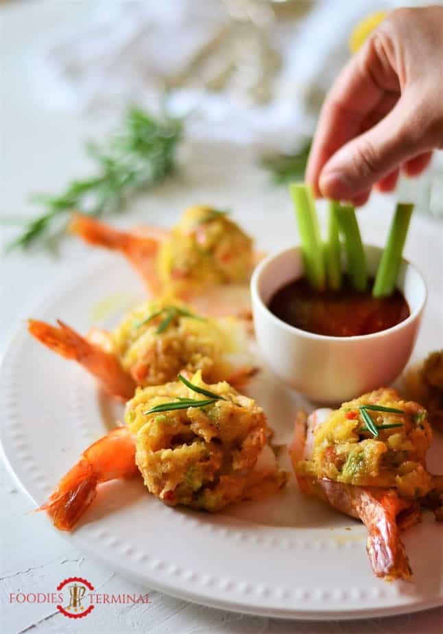 Easy Baked Stuffed Shrimp with Crabmeat & Ritz crackers. » Foodies Terminal