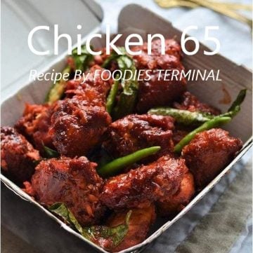 Chicken 65 Recipe in Instant Pot by Foodies Terminal Feature Image