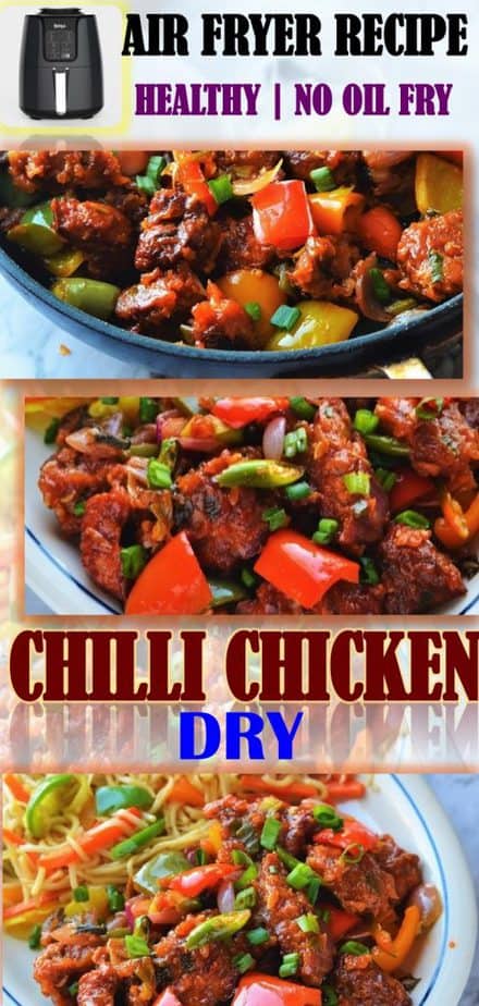 Air Fryer Chilli Chicken Dry Recipe