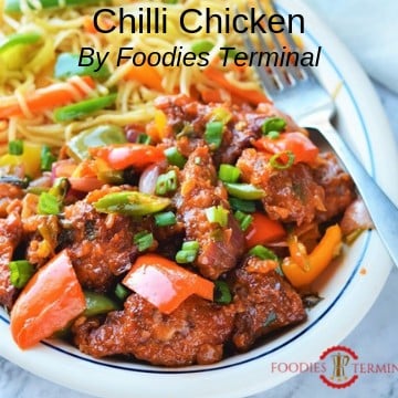 Indo Chinese Chilli Chicken dry in Air Fryer