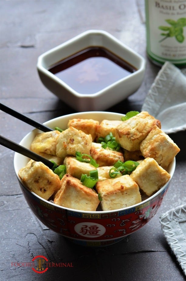 Crispy Air Fried Tofu Bites