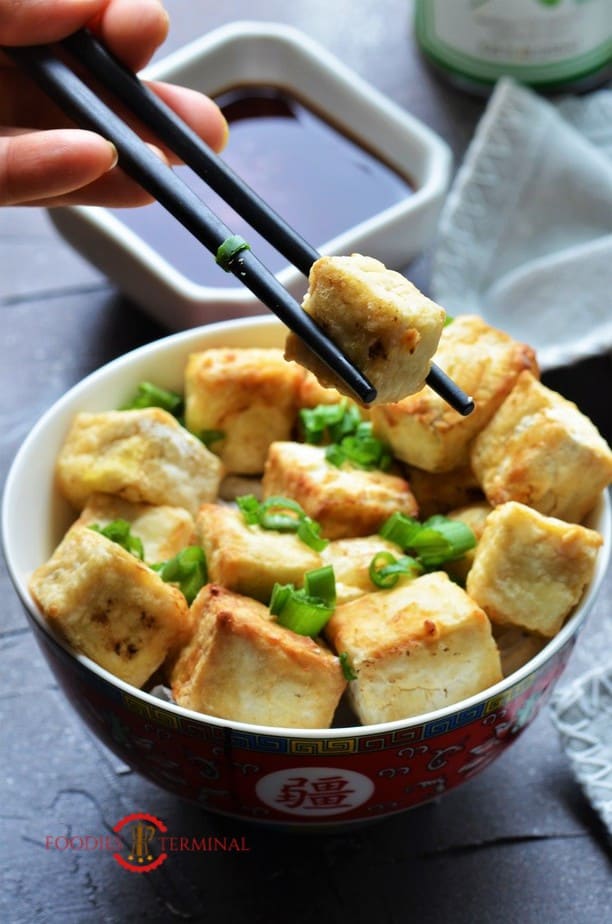 Crispy Air Fried Tofu Bites » Foodies Terminal