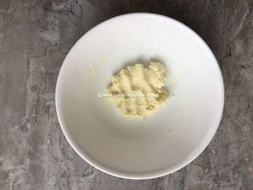 The mawa ready on a white bowl