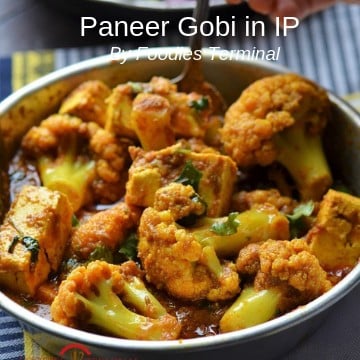 Paneer Gobi served in an rustic plate