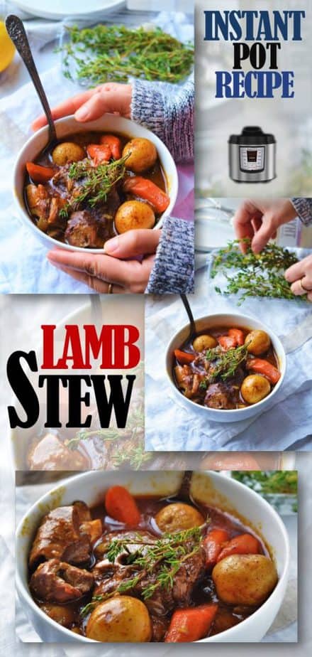 Easy Lamb Stew Recipe cooked in Instant Pot