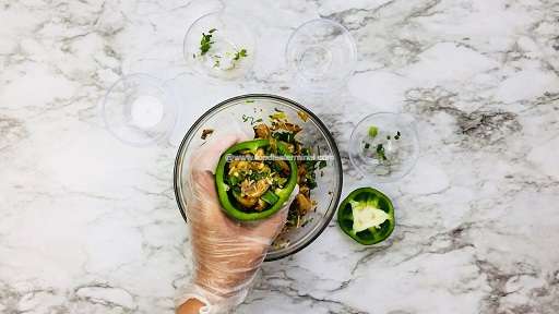 Stuffing the pepper