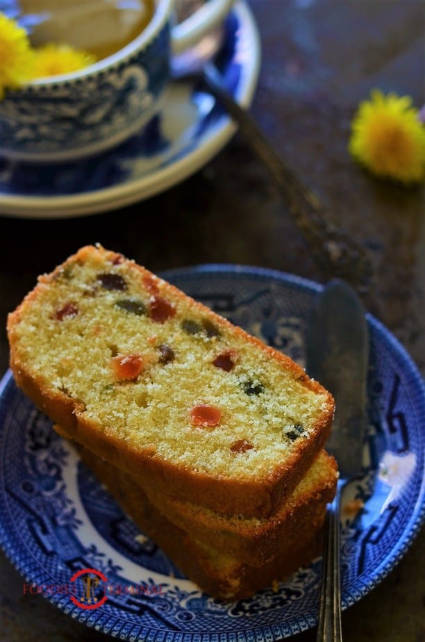 Tutti Frutti Cake slices on a small plate