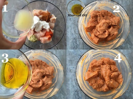 Marinated chicken stepwise pictures