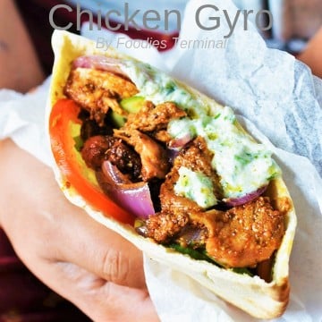 Authentic greek chicken gyros recipe ready