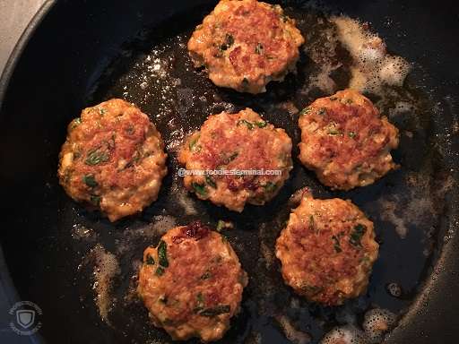 Pan searing the patties