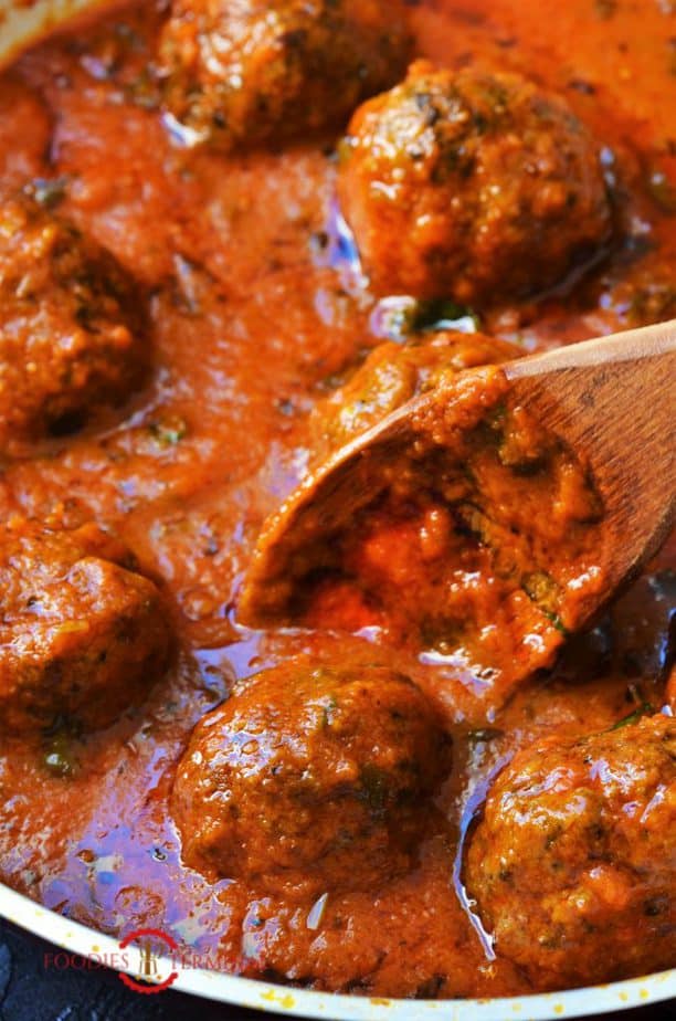 Mutton Kofta curry made with lamb mince