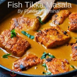 Fish Tikka Msala recipe made with Salmon