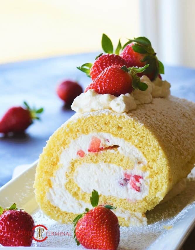 Vanilla Swiss Roll Cake Recipe » Foodies Terminal