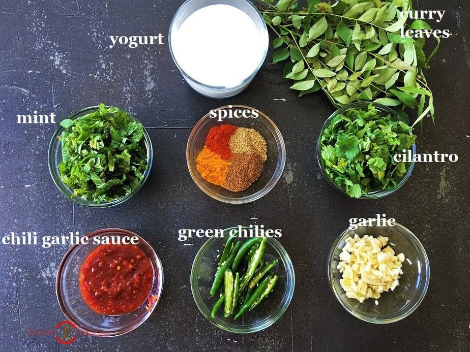 Ingredients for the home-made sauce