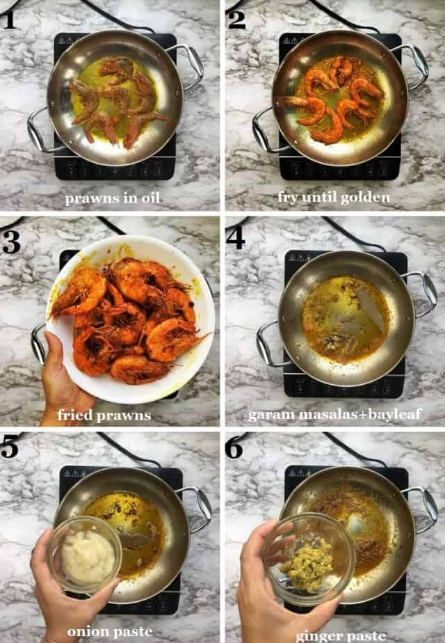 Step by step for making malai curry.