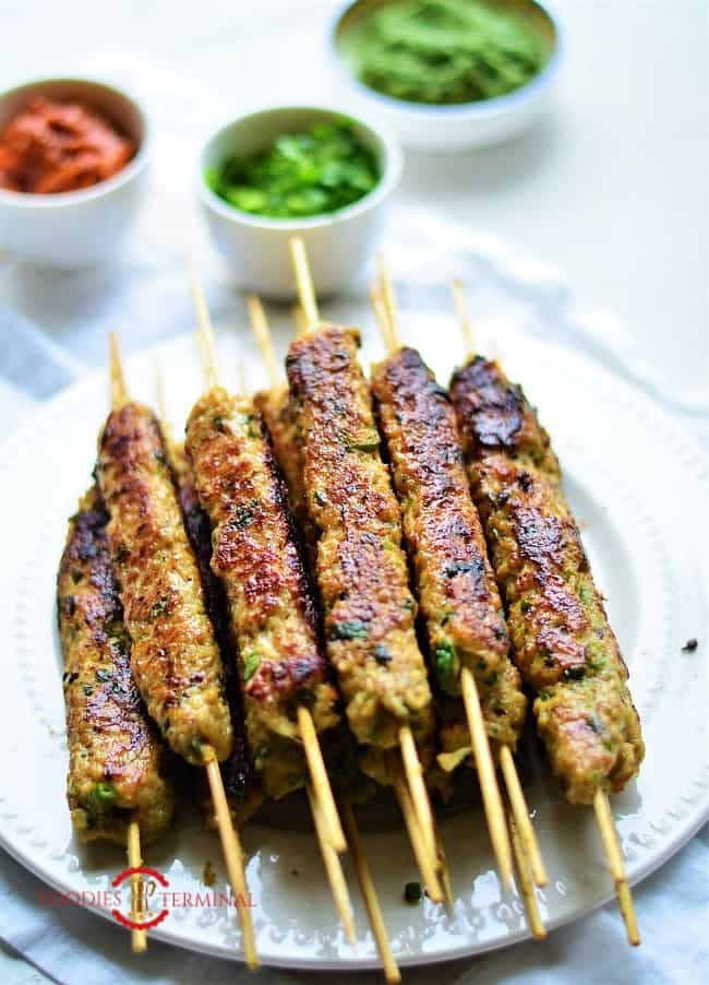 Chicken Seekh Kabab Recipe | Chicken Keema Kabab » Foodies Terminal