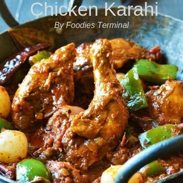Chicken Karahi dhaba style with capsicum & pearl onions
