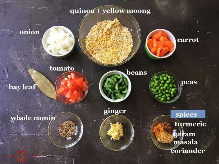 Instant Pot Quinoa Khichdi (Video) Quinoa Khichdi for Weight Loss