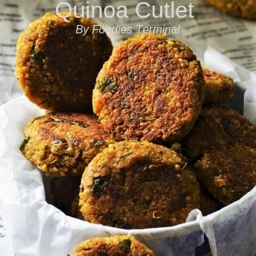 Quinoa Cutlets stacked together