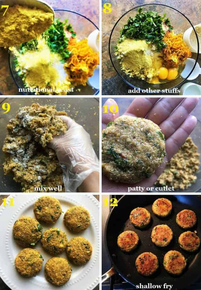 How to make the quinoa patties step by step pictures