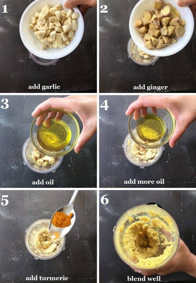 Ginger Garlic Paste Recipe (Video) Homemade Ginger Garlic Paste
