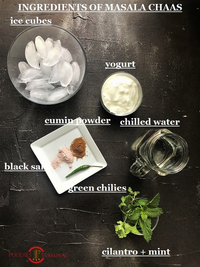 Masala Buttermilk ingredients