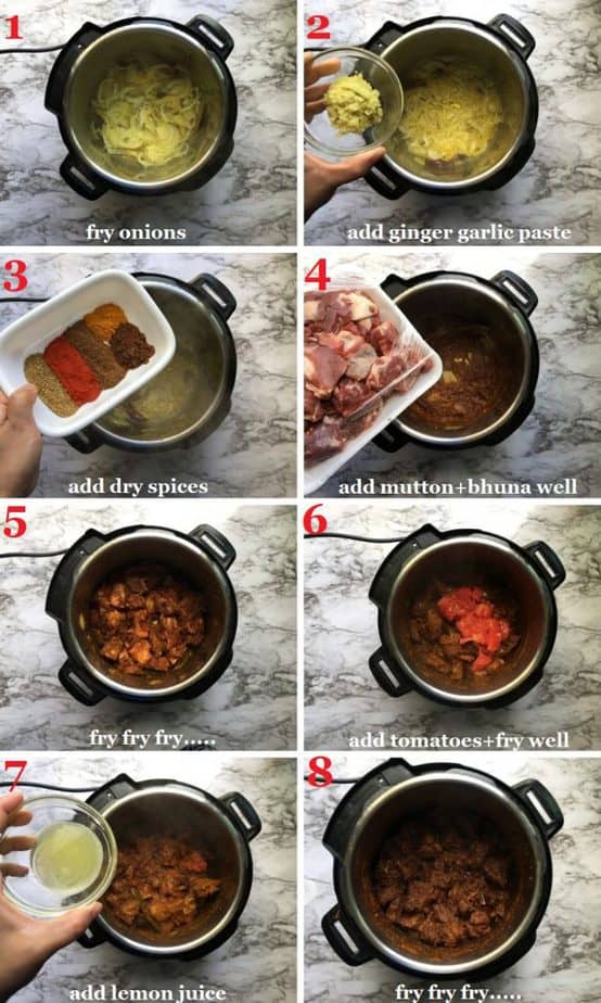 Mutton Bhuna step by step method of cooking