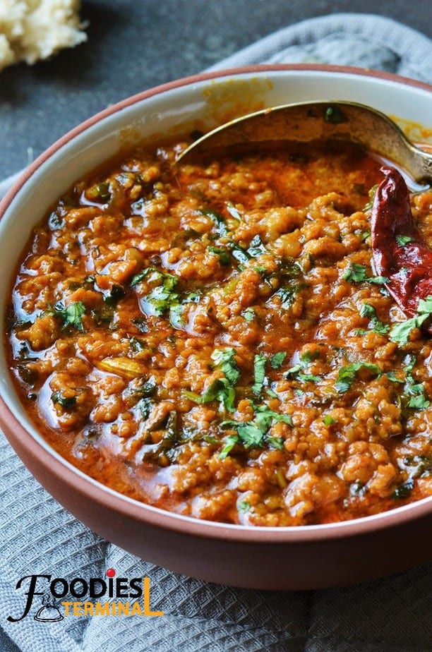 Chickem Keema bhuna garnished with cilantro