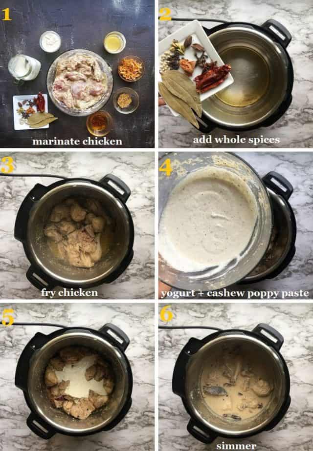 cooking method with recipe steps picture collage