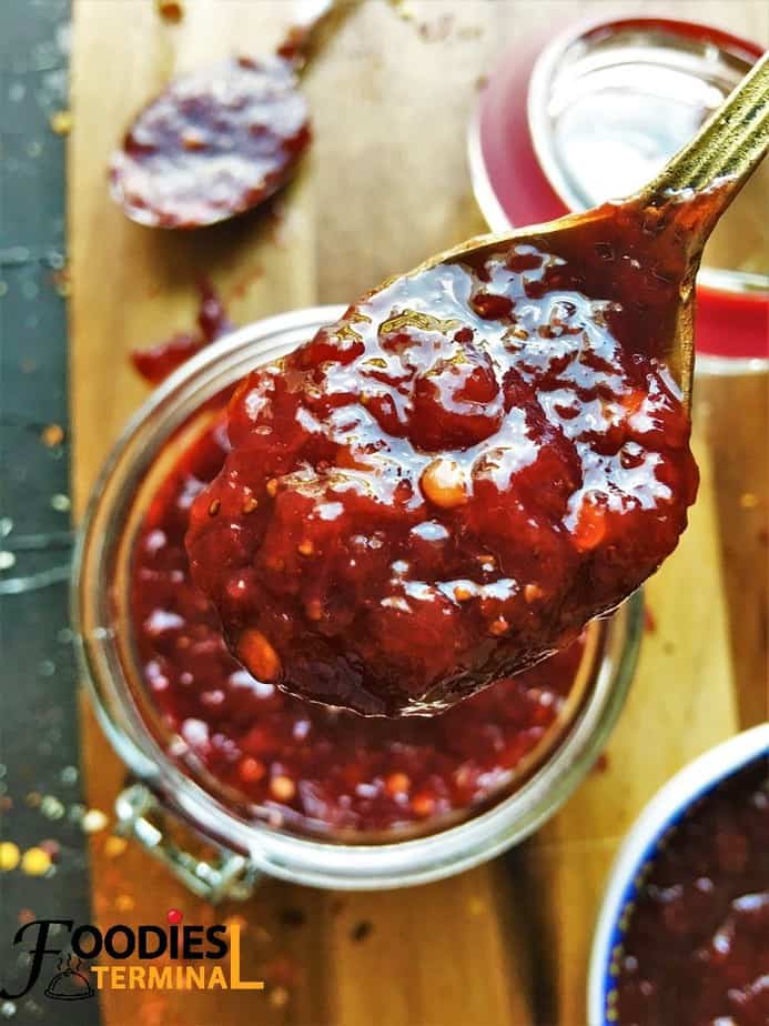 Strawberry Chutney Spiced up spooned out