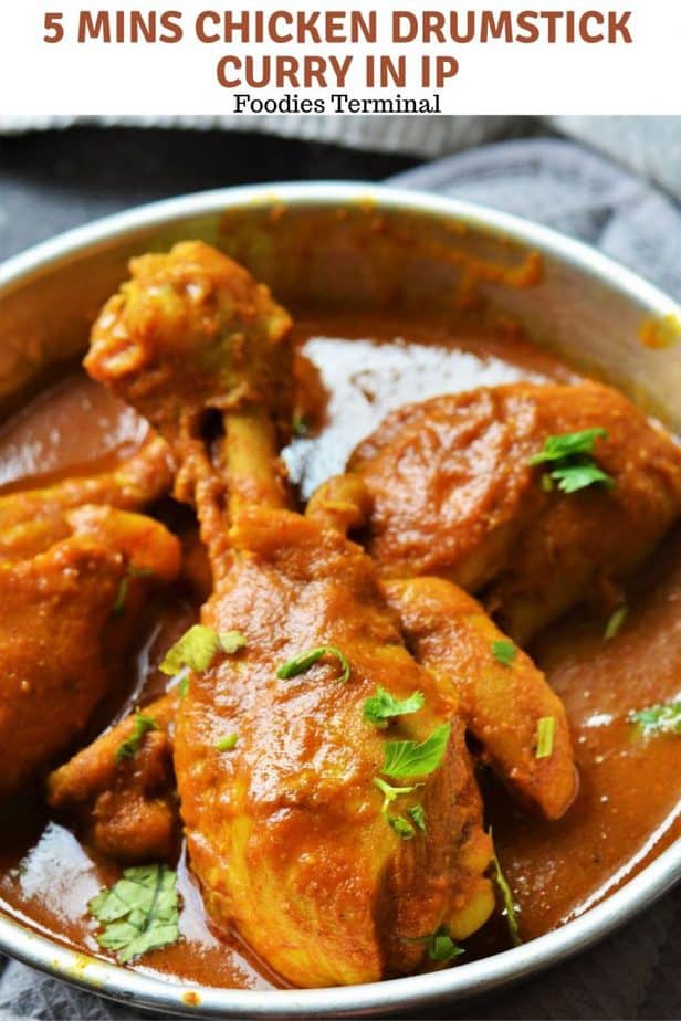 Spicy Chicken Drumstick curry in orange sauce