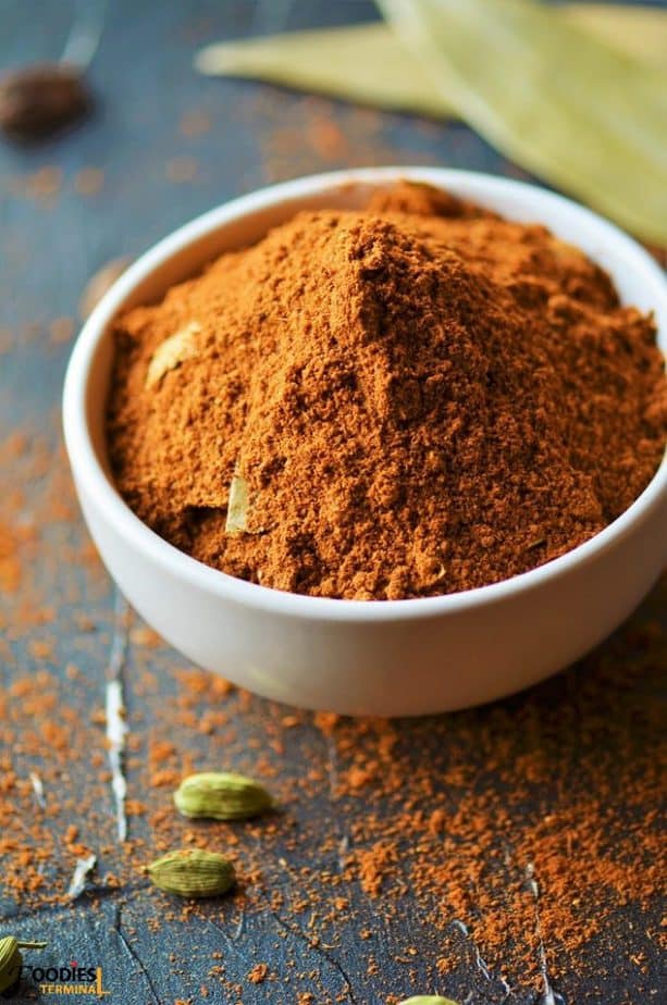 Hyderabadi Biryani Masala Powder recipe in a white pot