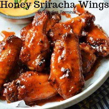 Crispy baked honey sriracha wings