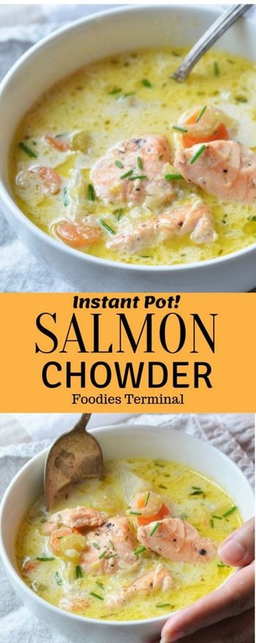 Alaskan Salmon Chowder | Healthy Salmon Chowder in Instant Pot (Video ...