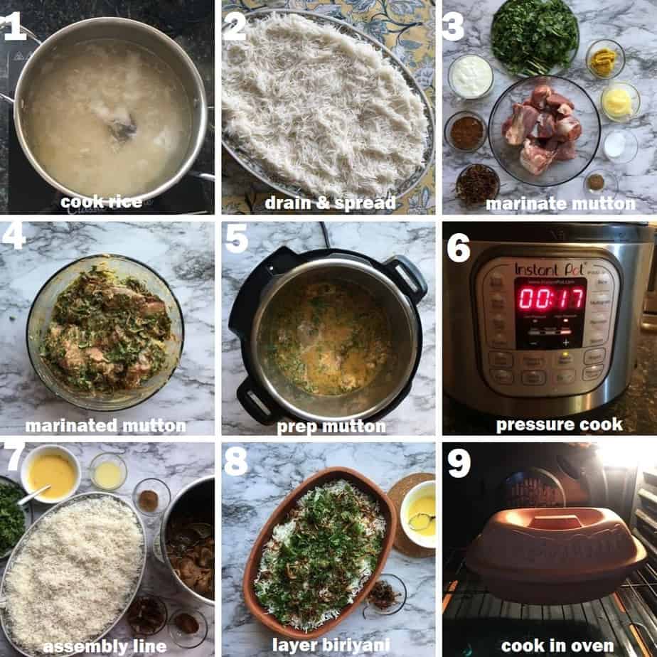 Mutton Biryani step by step pics