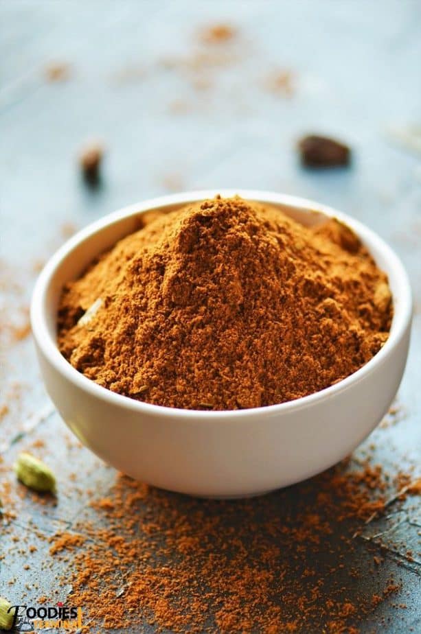 Biryani Masala Powder Recipe in a white bowl 