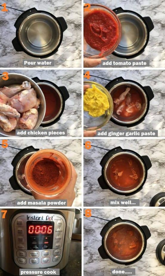 Zero oil chicken curry recipe steps pics