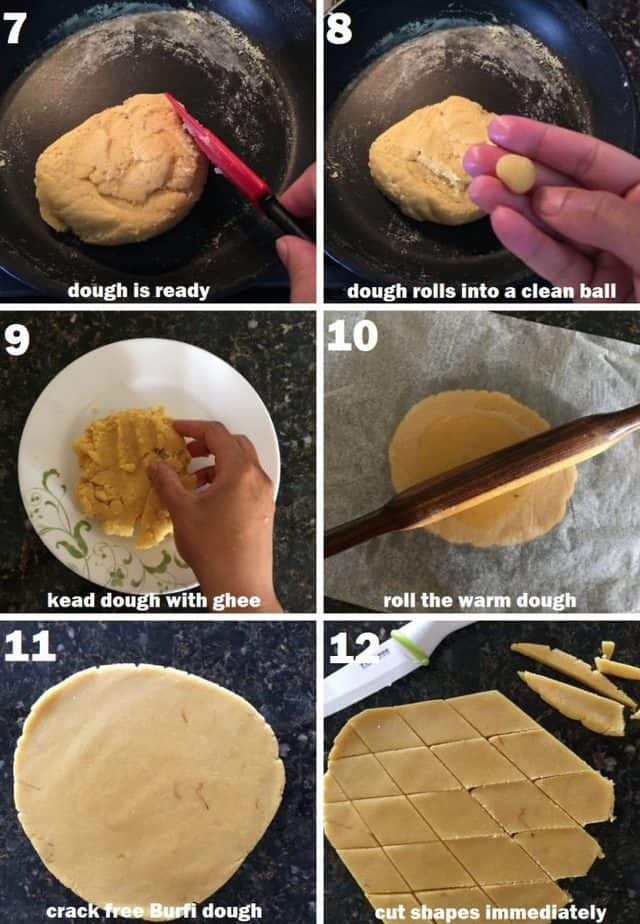 Almond burfi making step by step with pics