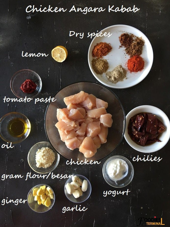 Recipe ingredients in bowls 