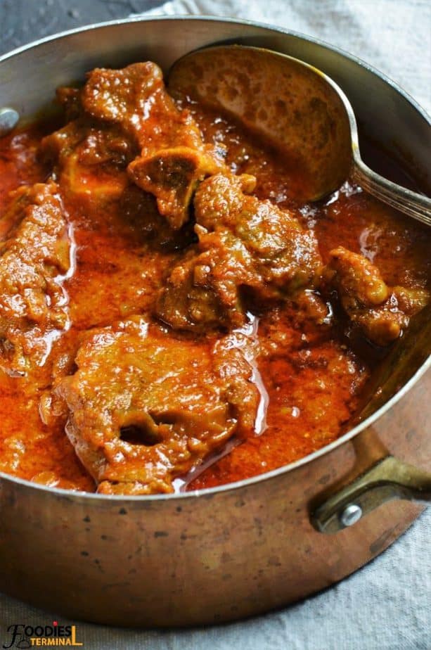 Lamb Curry Instant Pot in a copper pot