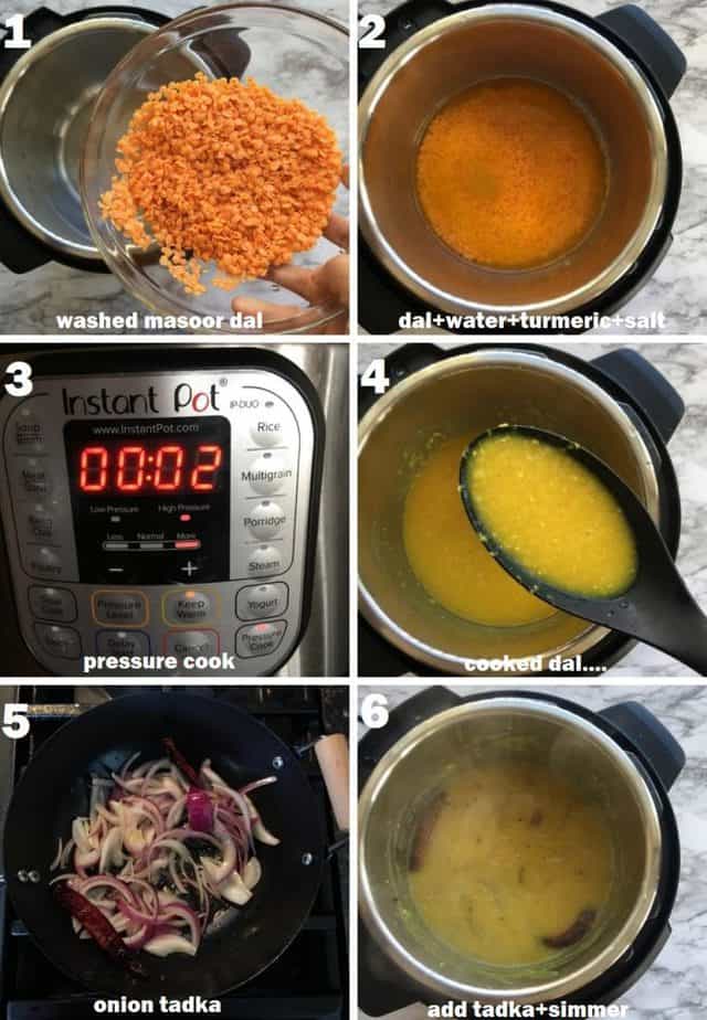 Step by Step process to make masoor dal