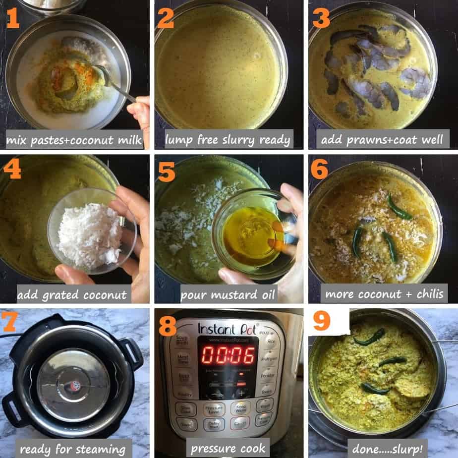 How to make Bhapa chingri bengali recipe steps pics