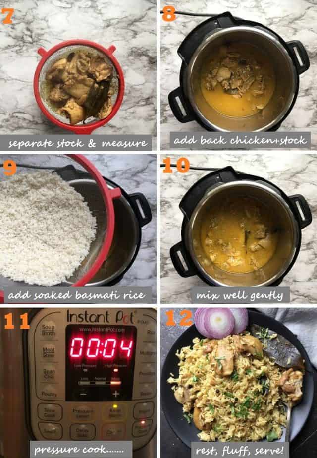 Easy chicken pulao steps with pictures