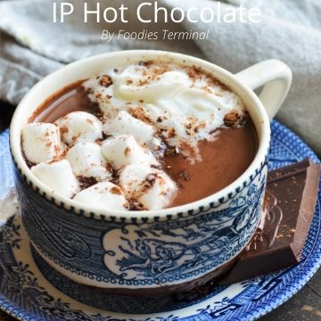 easy Instant pot hot chocolate with chocolate chips