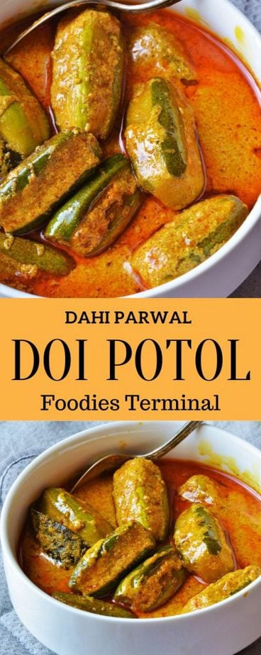 Bengali style Doi potol recipe without onion or dahi parwal