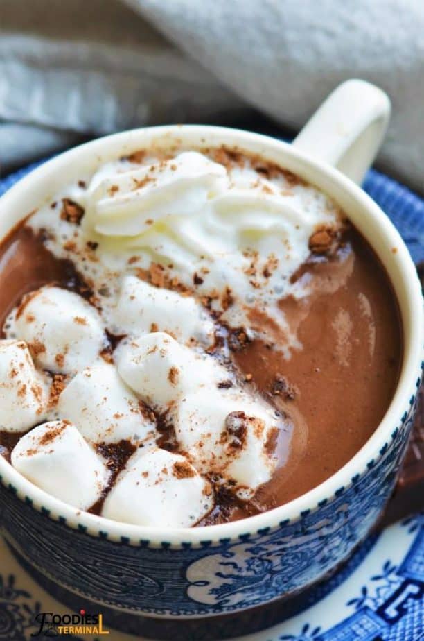 Instant pot hot chocolate with chocolate chips