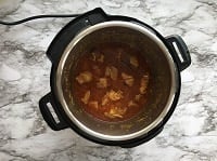 The lauki gohst prepared in instant pot